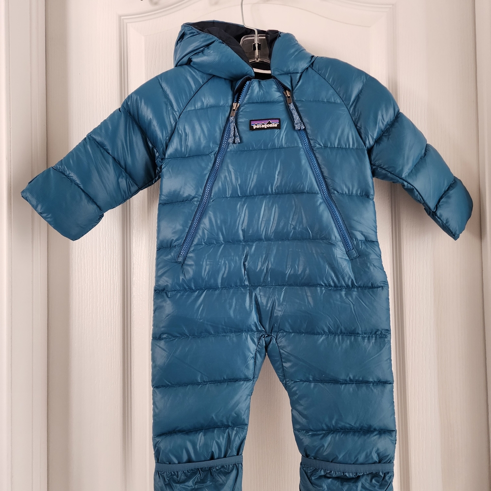 Blue Hooded Puffer Snowsuit